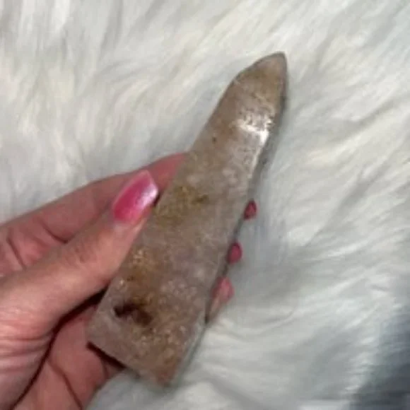 Druzy Pink Amethyst Obelisk - Picture 7 of 13